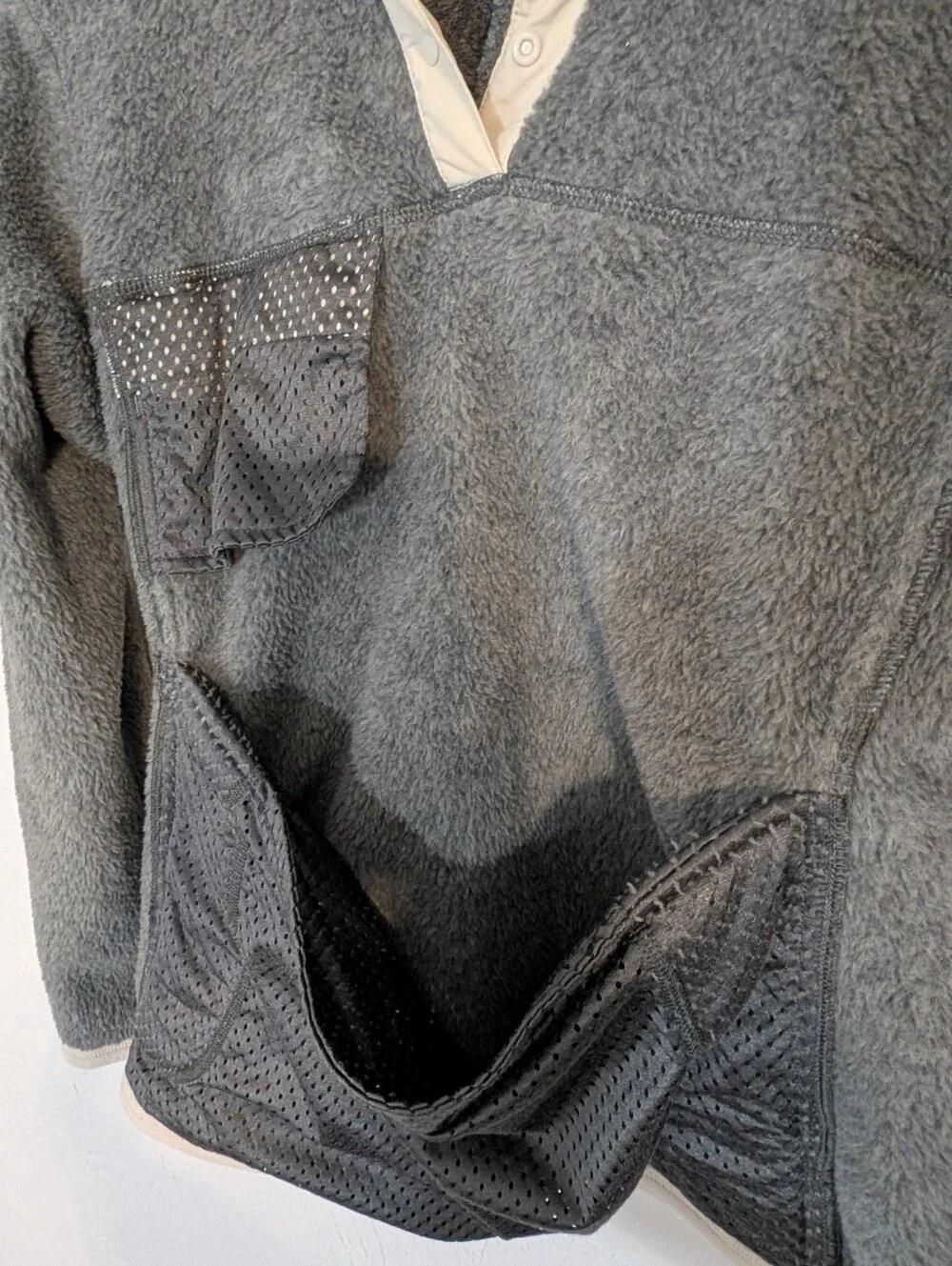 Patagonia Women's Gray Re-Tool Fleece Pullover 1/4 Snap Button Outdoors Camping